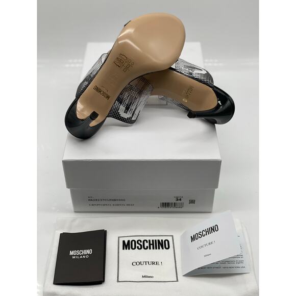 Moschino Logo Patent Leather Mules sz. 34 EU - Picture 11 of 13